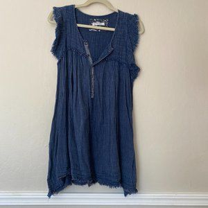 SM Free People Blue pinstripe tunic/dress